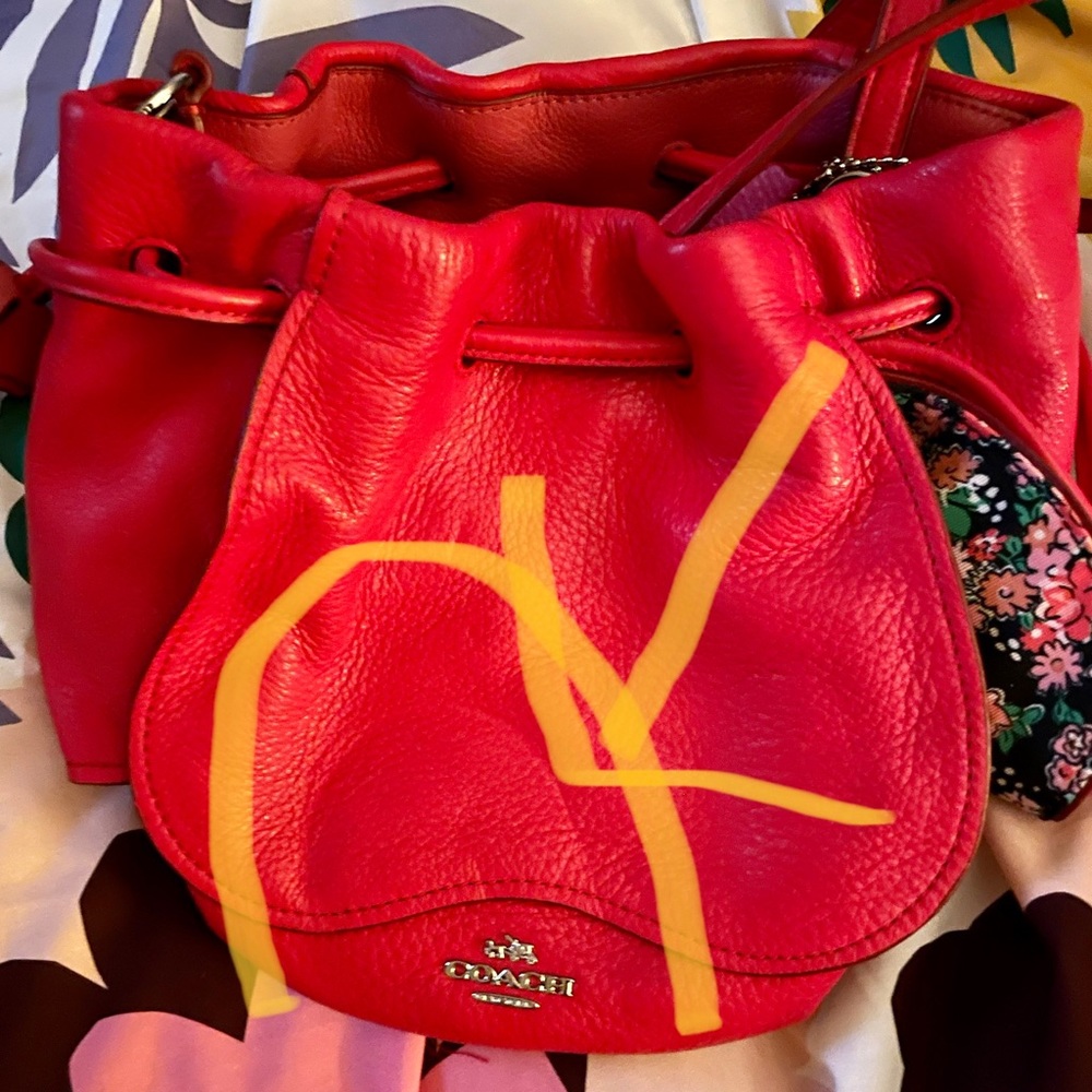 COACH NWT Limited Edition Petal leather bag (please see picture of crease)